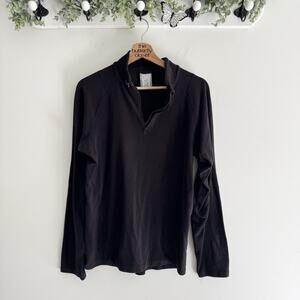 Men’s AK Burton Quarter Zip Fleece Baselayer Medium Black Outdoor Hiking